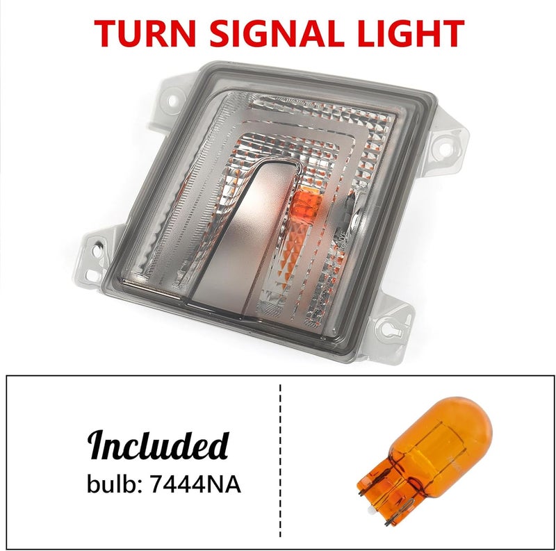 Huray Left Turn Signal Light for Honda Ridgeline 2017 2018 2019 OE Parking Light Assembly Replacement [DOT Certified] [Bulb Included] [HO2530129 | 33350-T6Z-A01] - Image 2